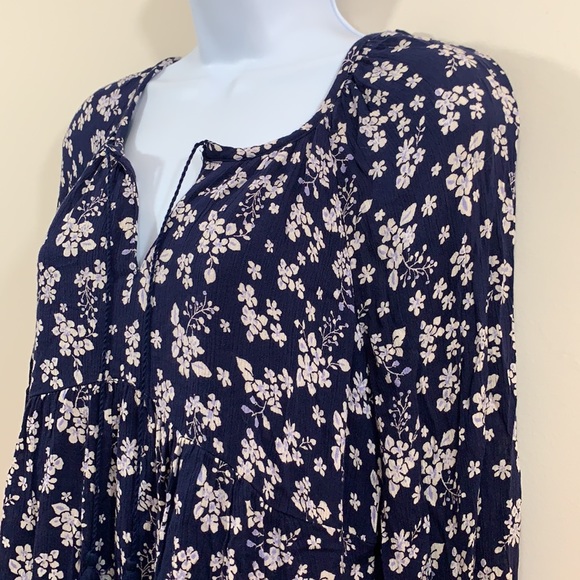 Old Navy Floral Long Sleeve V-Neck Dress  Size XS - Picture 5 of 8